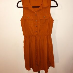 BE BOP Burnt Orange Shirt Dress Medium